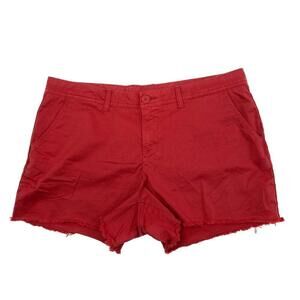 Time And Tru Raw Hem 4" Inseam Women's size 18 Red Shorts
